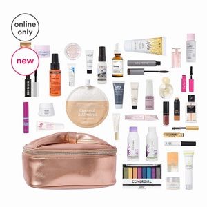 37pc Beauty Sampler and cosmetic bag